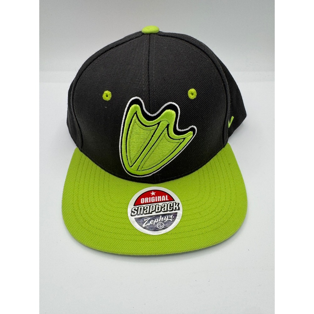 Zephyr Oregon Ducks Snapback Hat Charcoal Neon Green Duck Foot Logo OSFA Cap